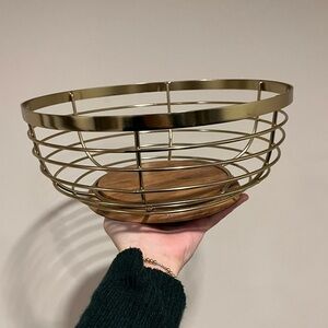 Gold Wire Fruit Basket